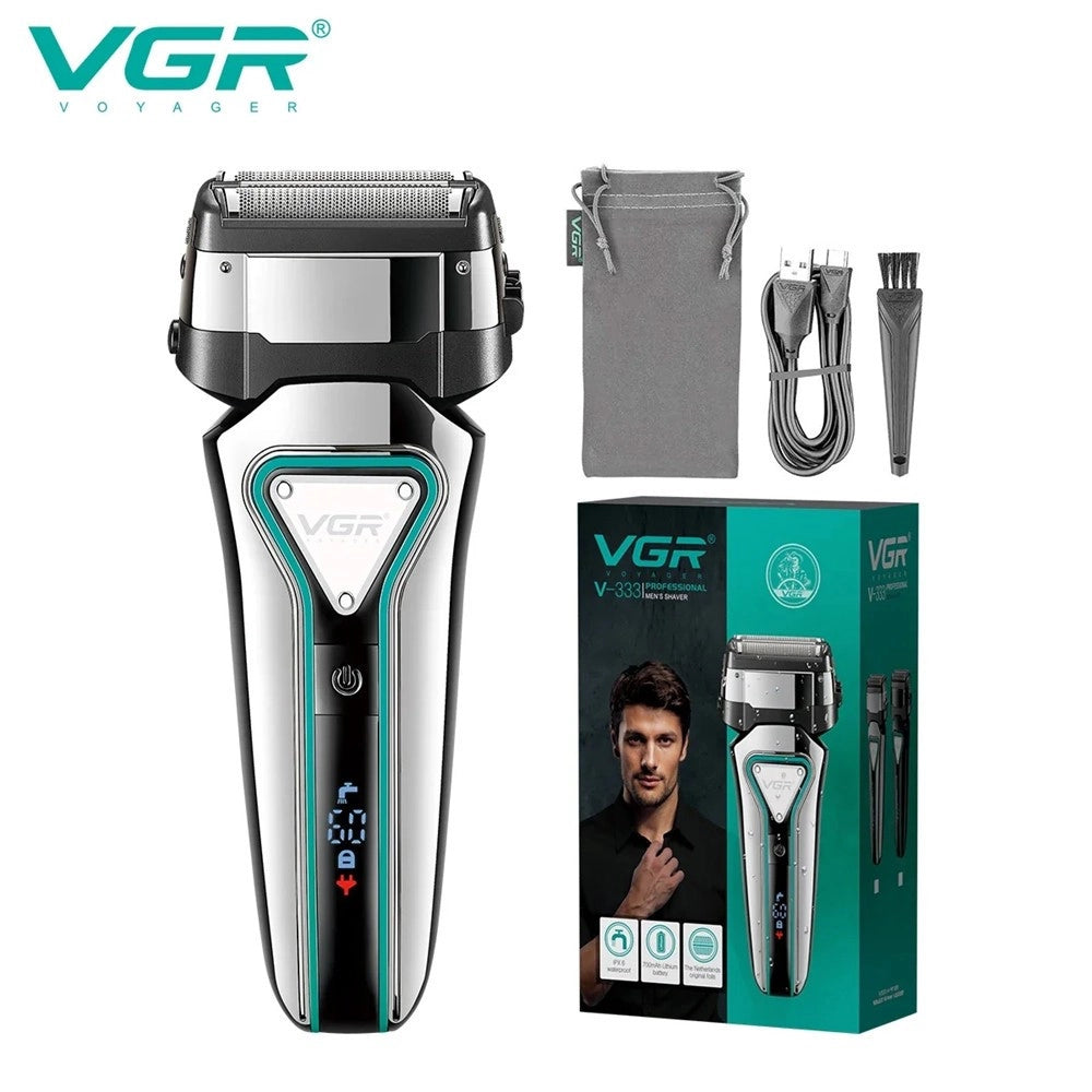 Trade Shop - Vgr V-333 Foil Shaver Rasoio Professionale Barber Trimmer Rasatura Zero - Silver