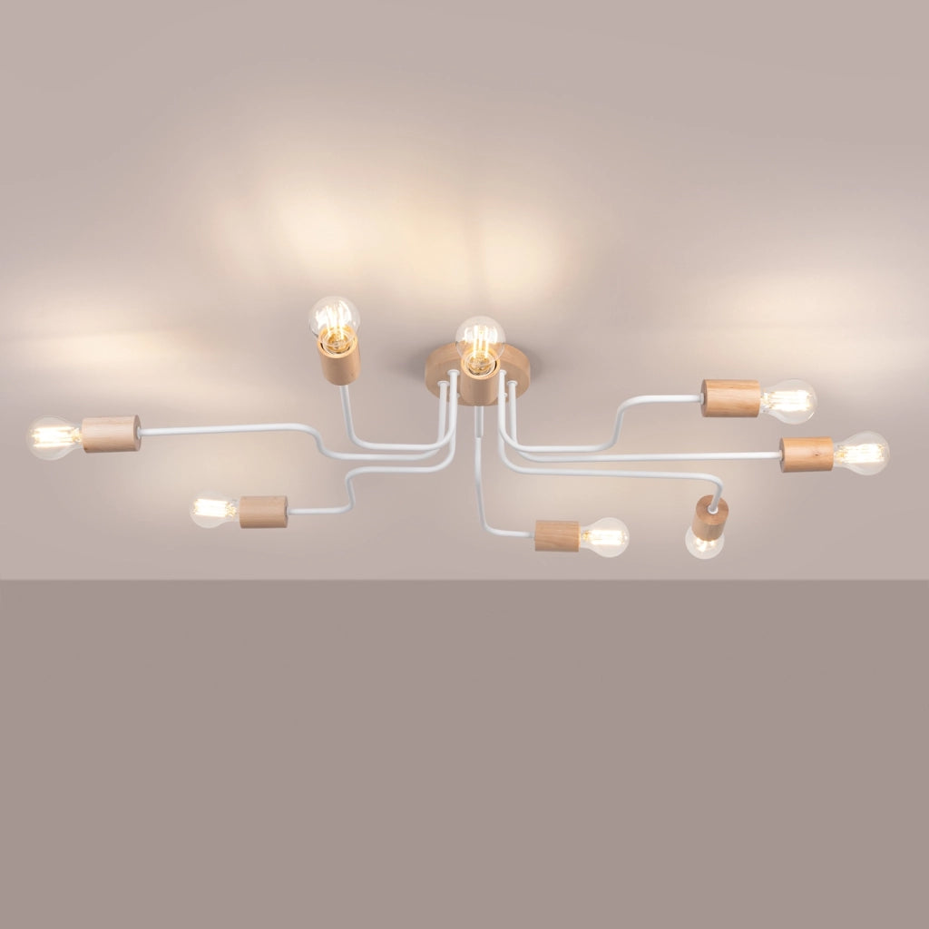 Lampadario TIMBO 8 bianco