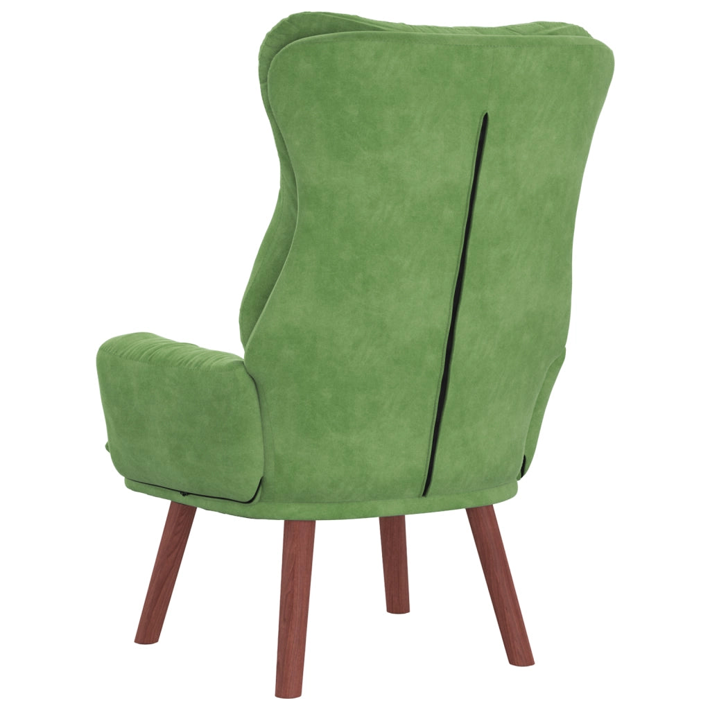 Poltrona Rilassante Verde Chiaro in Velluto