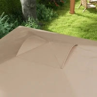 Gazebo da Giardino 3x3 m Pieghevole con Altezza Regolabile e Borsa di Trasporto con Ruote, Beige