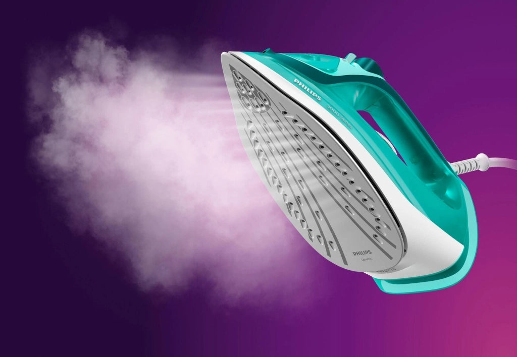 Philips DST3030-70 Serie 3000 Ferro a vapore 2400W piastra ceramica colpo vapore 180 g-min serbatoio 300 ml colore Turchese
