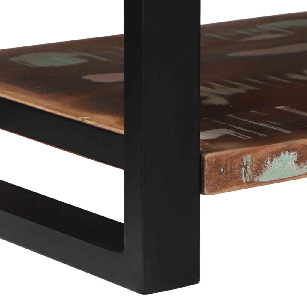 Scatola di stoccaggio multicolore 80x35x45 cm in legno massello di recupero