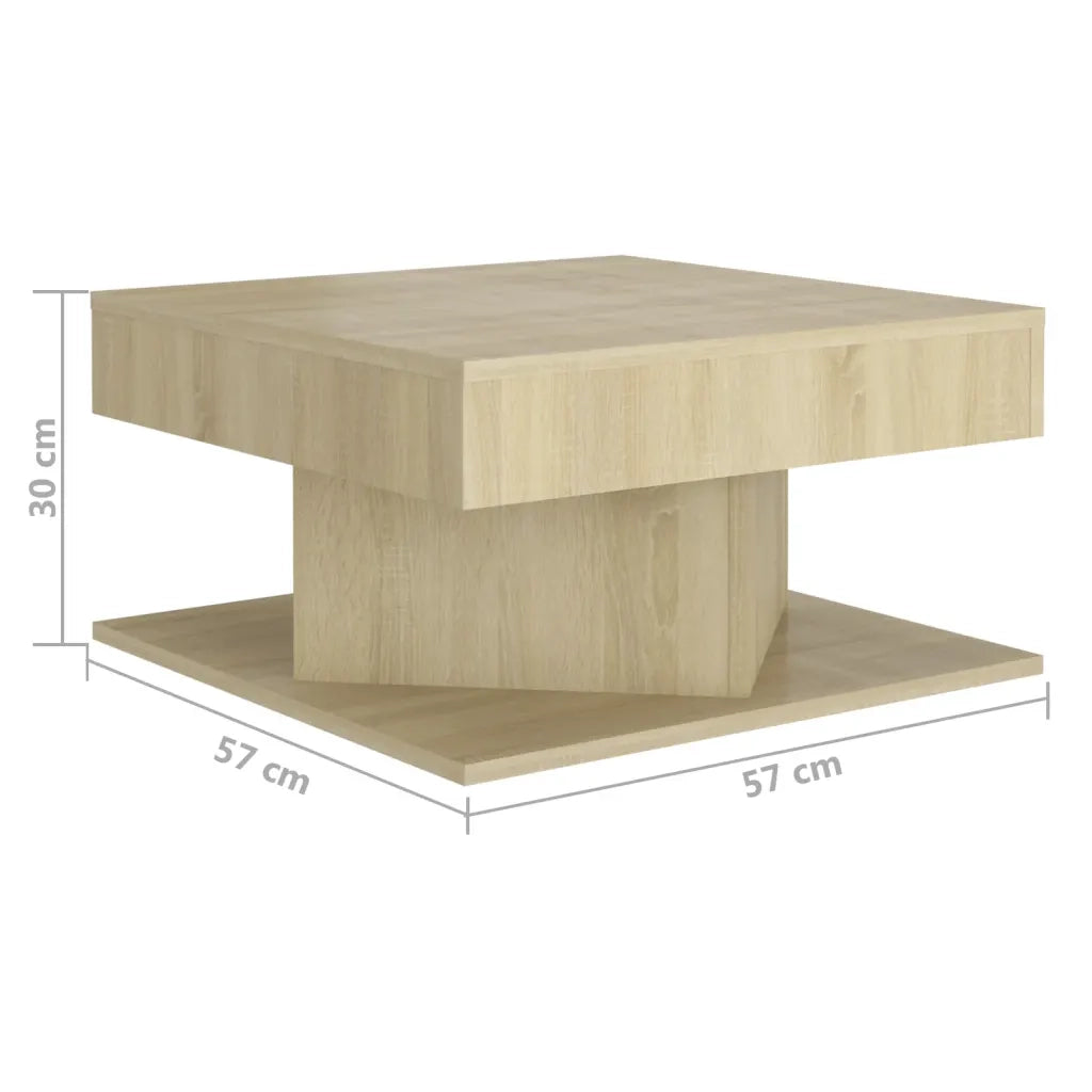 Tavolino da salotto | Tavolino da caff¨¨ | Tavolino da Soggiorno Rovere Sonoma 57x57x30 cm Legno Multistrato