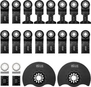 Set di lame multitool da 20 pezzi - legno plastica metallo - accessori lame oscillanti attrezzi oscillanti