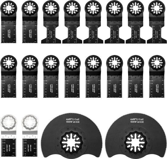 Set di lame multitool da 20 pezzi - legno plastica metallo - accessori lame oscillanti attrezzi oscillanti
