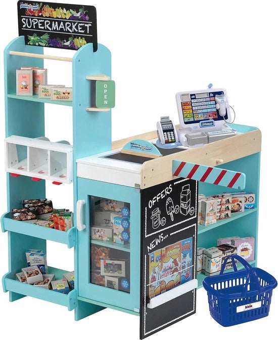 Supermercato giocattolo con cassa automatica per bambini a partire dai 3 anni