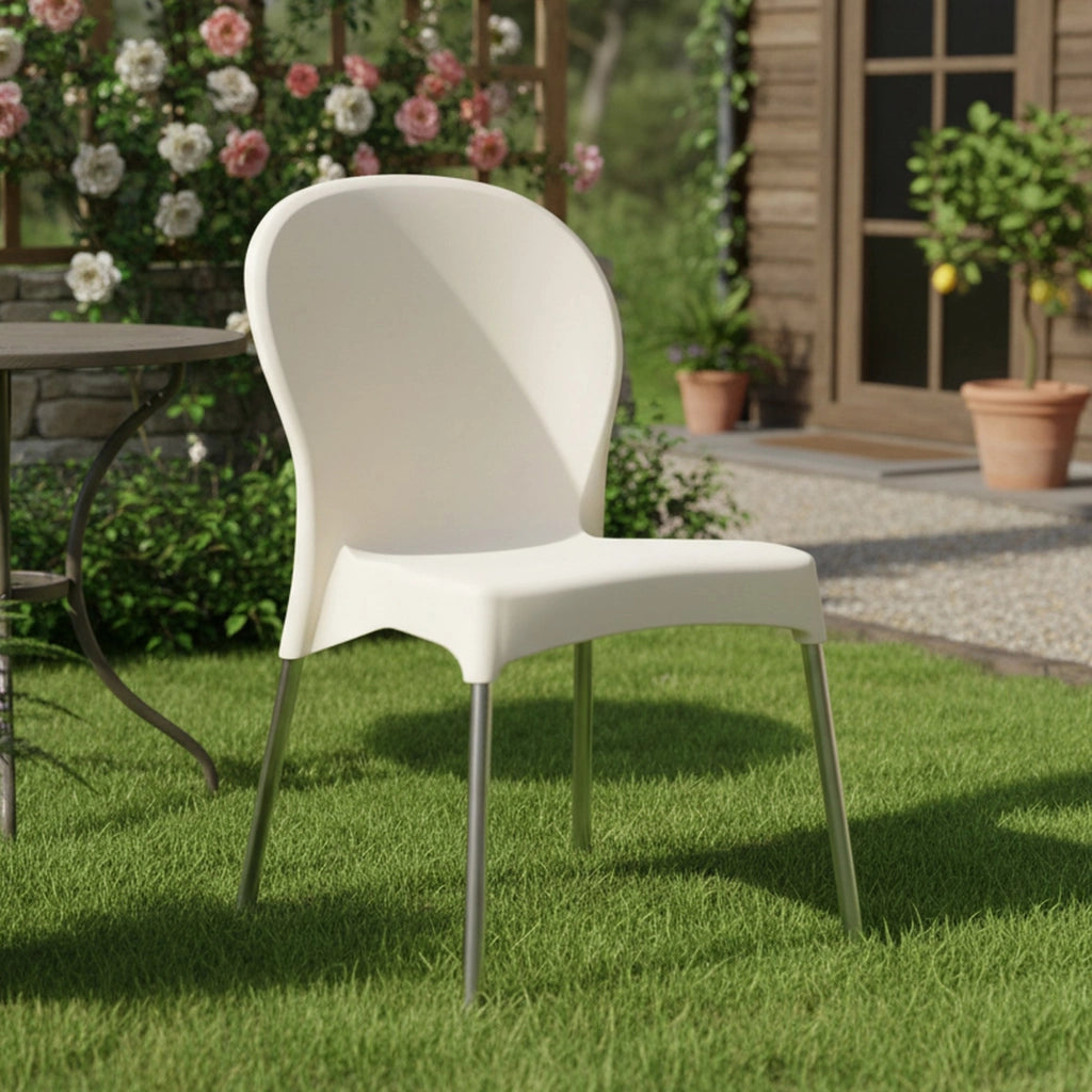 Linder, Sedia da Esterno una Sedia Made in Italy, Beige