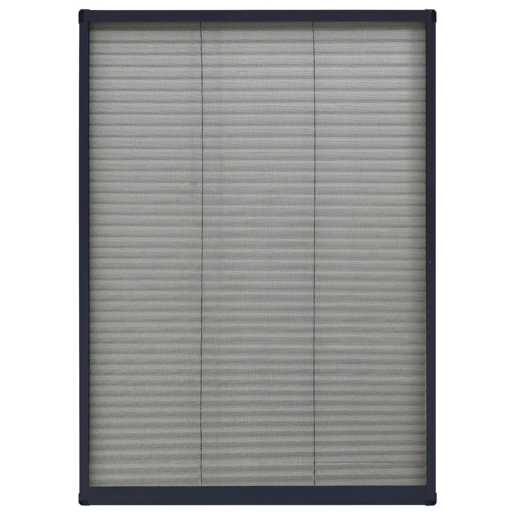 Zanzariera Plissettata Finestre Alluminio Antracite 80x120 cm cod mxl 63357