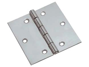 CERNIERE QUADRE ACCIAIO INOX PERNO FISSO- - mm.30x30x0,8 - 24 pezzi