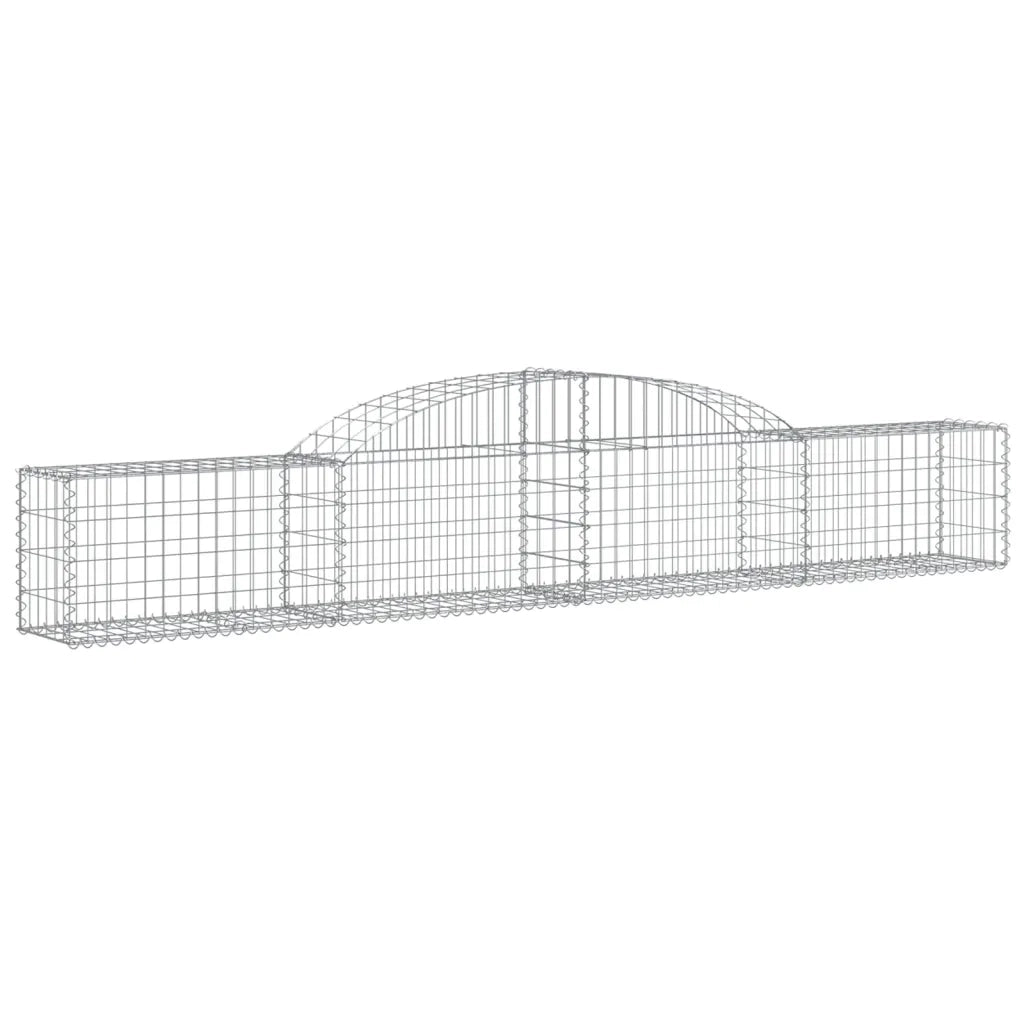 Cesti Gabbioni ad Arco 6 pz 300x30x40/60 cm Ferro Zincato 3146471