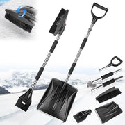 Sistema di pulizia per auto 3 in 1 - Borso di neve e grattatrice di ghiaccio - Design 3 in 1 - Borso di neve rimovibile - Estensibile - Adatto per auto, camion e SUV