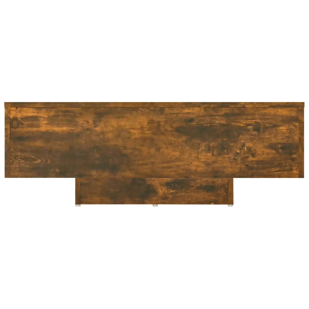 Tavolino da Salotto-Tavolino da soggiorno Rovere Fumo 85x55x31cm in Legno Multistrato