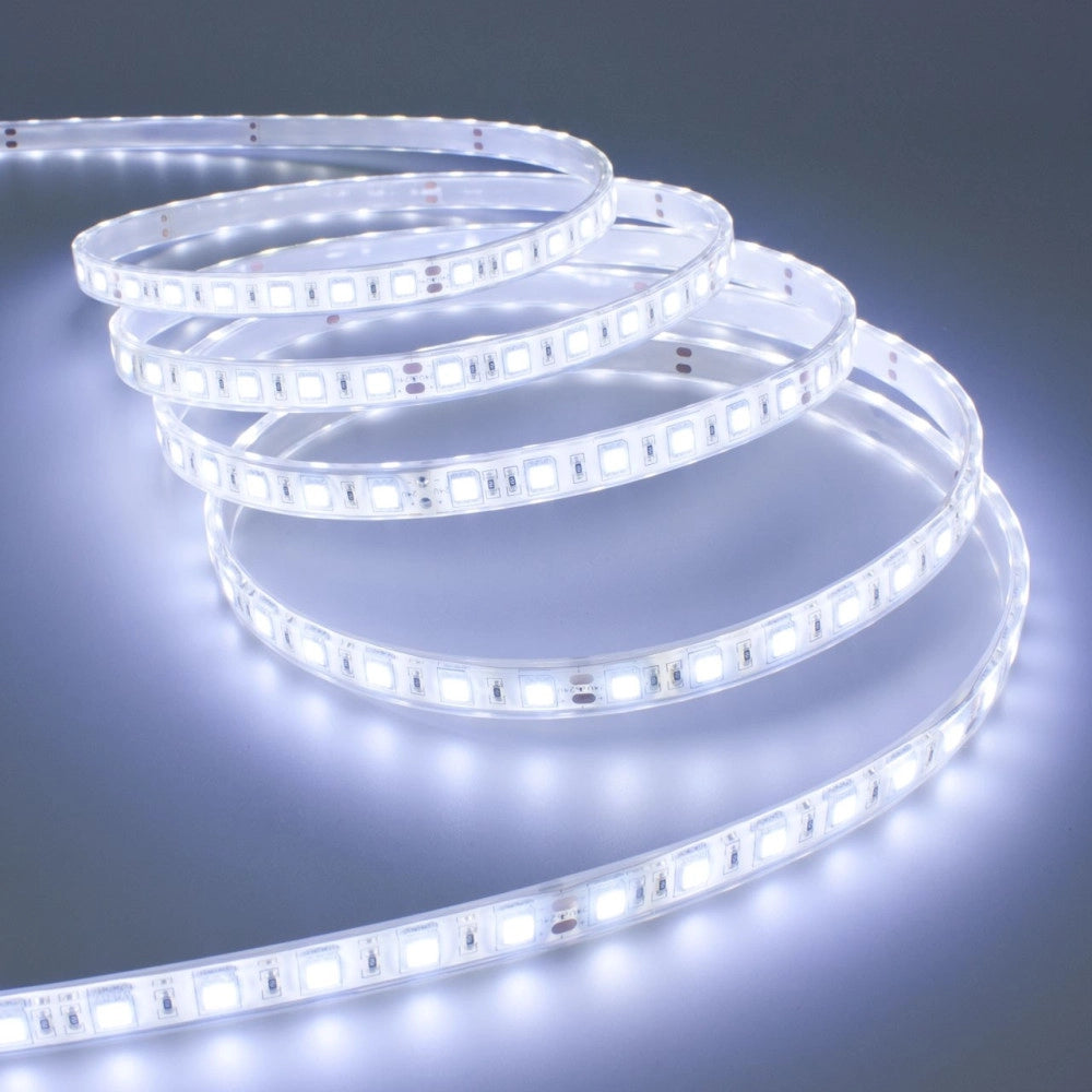 Trade Shop - Striscia Led 5 Mt Smd5050 Bianco Caldo Freddo Naturale Neutra Impermeabile 12v -