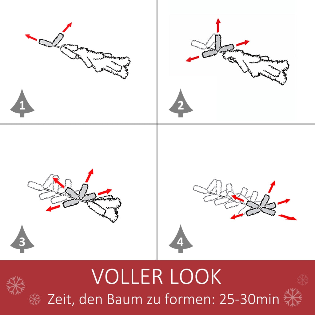 Albero di Natale Artificiale 180 cm ¨C Zephmum ¨C Pino 724 Rami in Metallo per Interni