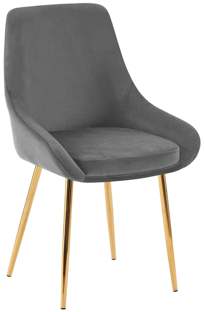 Set di 2 sedie da pranzo Elmira velluto oro 1