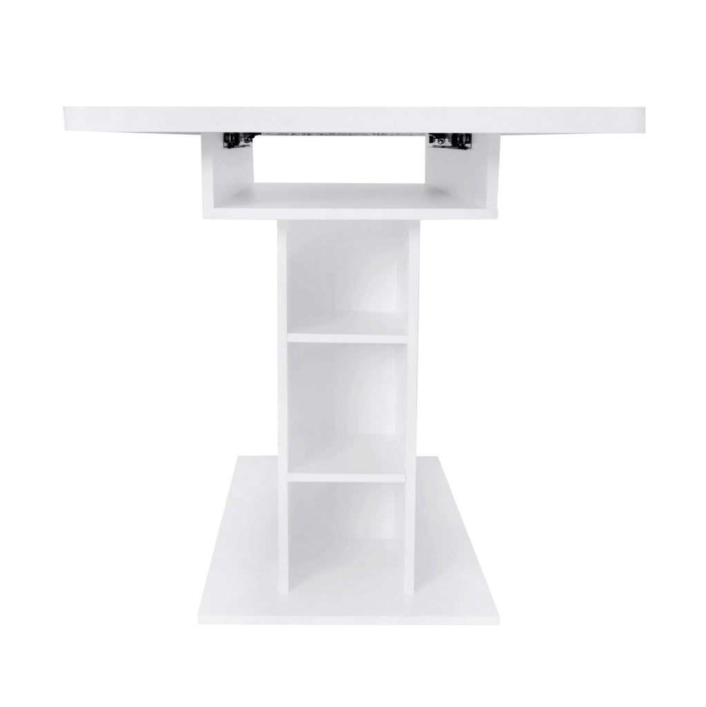 Set da pranzo estensibile beige con tavolo e sedie