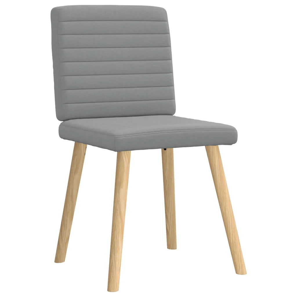 Sedie da Pranzo 6 pz Grigio Chiaro in Tessuto 3315544