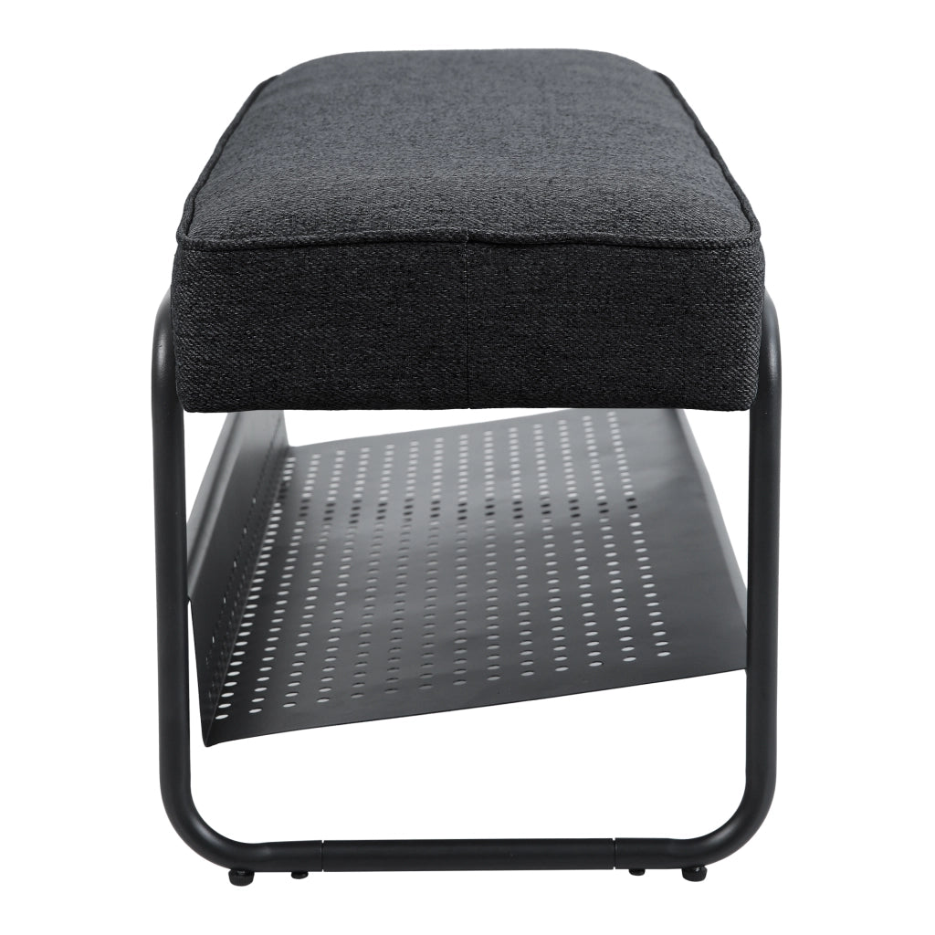 Panca Portascarpe Lillehammer Scarpiera 90x37x42 cm Nero [en.casa]