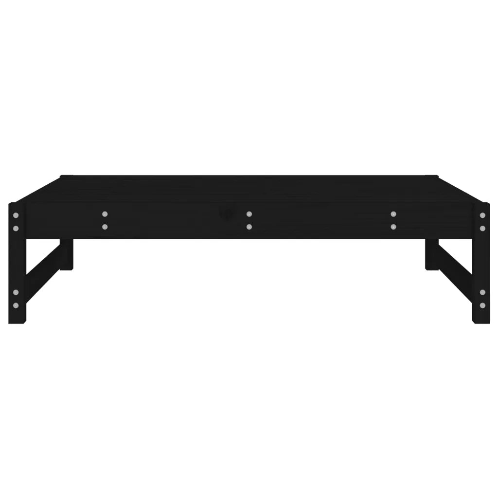 Sedia da giardino-Poggiapiedi da Giardino 120x80 cm Legno Massello di Pino Nero 490137