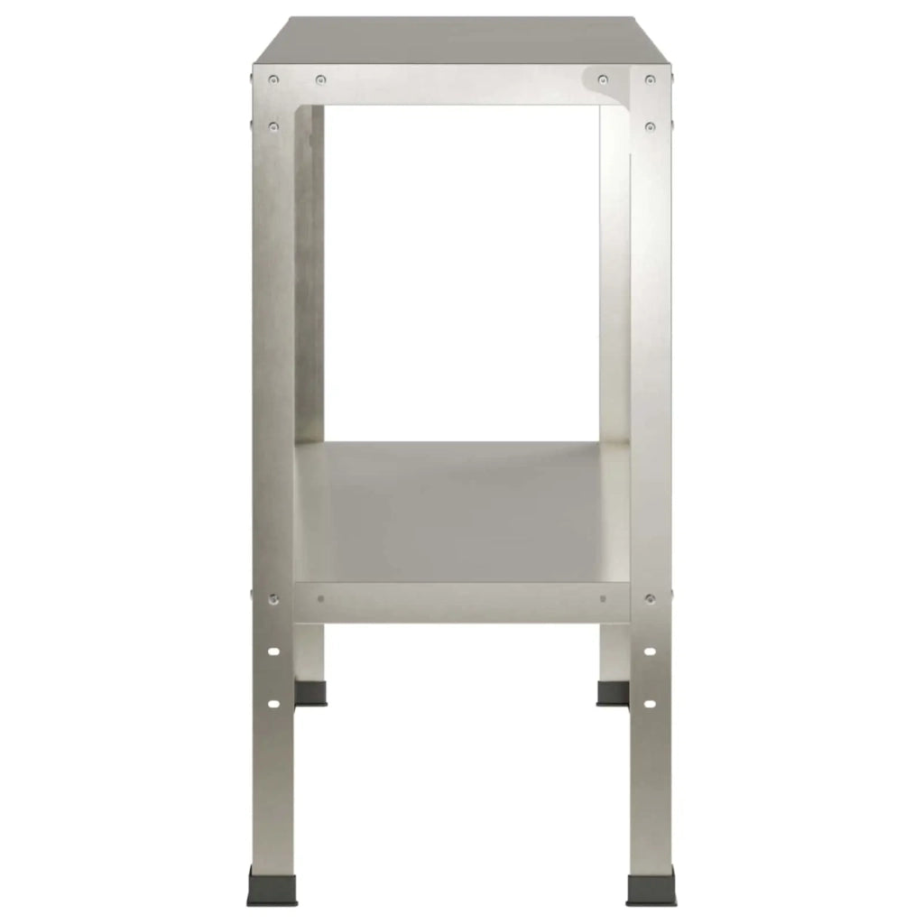 Tavolo da rinvaso 80 x 40 x 80 cm Acciaio Inox Argento 8014866