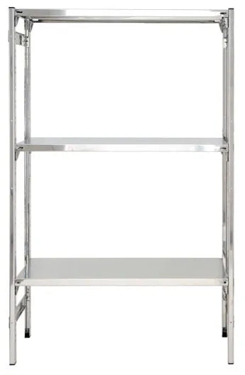 Scaffale in acciaio inox con ripiani lisci e regolabili in altezza cm. 100x50x150h