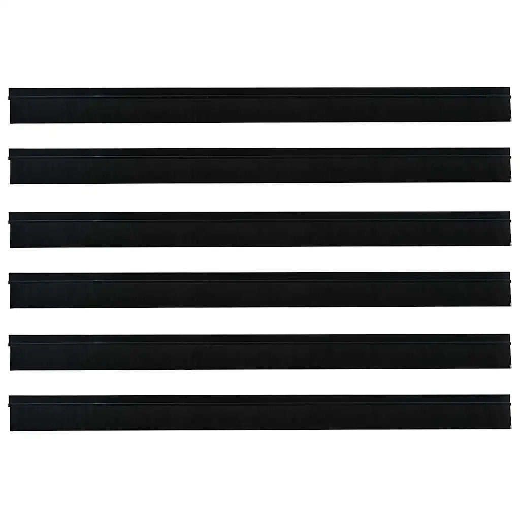 Spazzole per porte autoadesive 6 pz Nero 100 cm CFW8142850