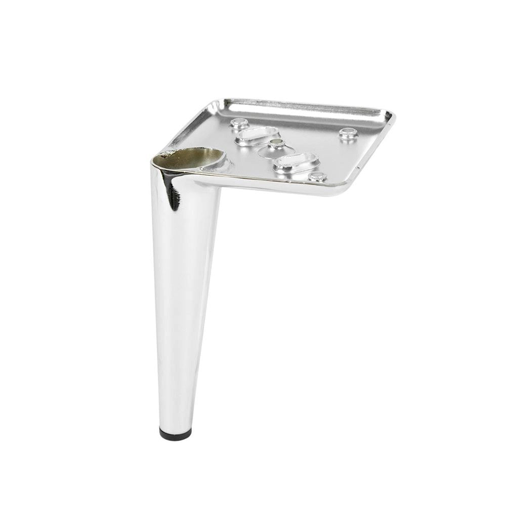 Piede in metallo per mobili e complementi d'arredo Ago17 cromato H 17cm.
