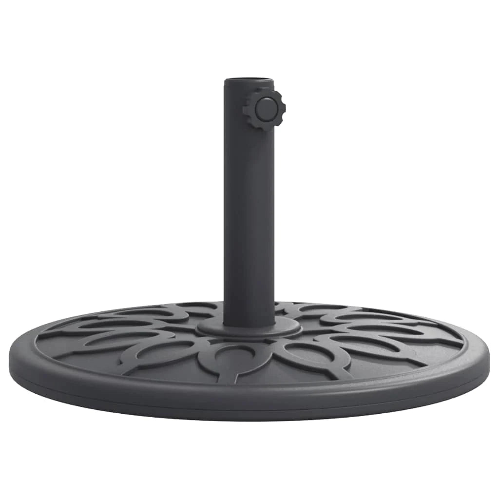 Base per ombrellone rotonda 45 x 31,5 cm 12 kg design elegante giardino terrazza in PE nero 02_0056645