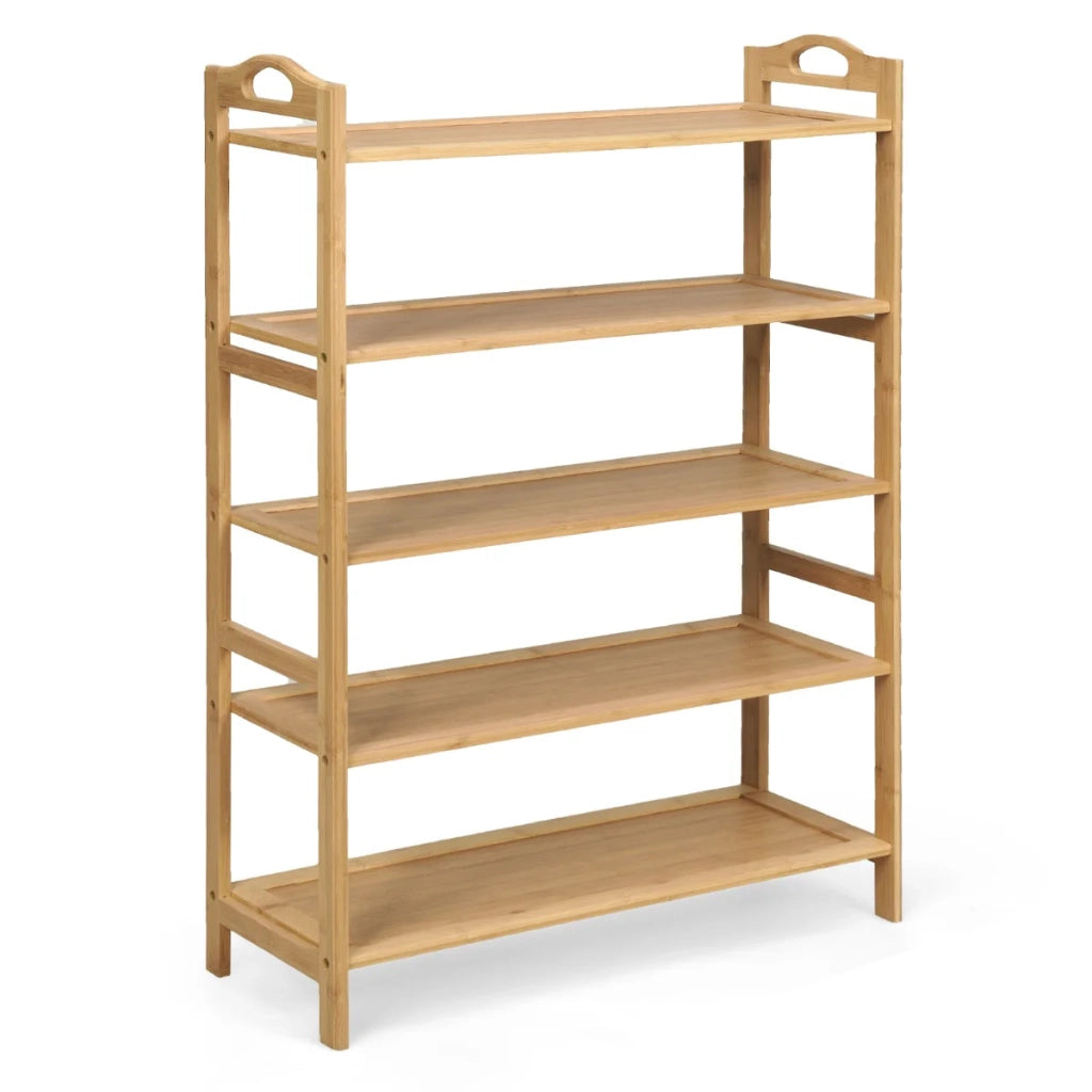 Scarpiera set da 1 67,5 x 26,5 x 96,5 cm design pratico e salvaspazio bambù naturale 20_0017589