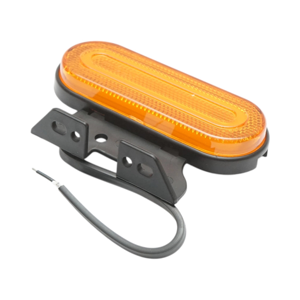 Luce di posizione laterale ovale a LED 12-24V gialla con supporto 121x47x19mm Breckner Germany