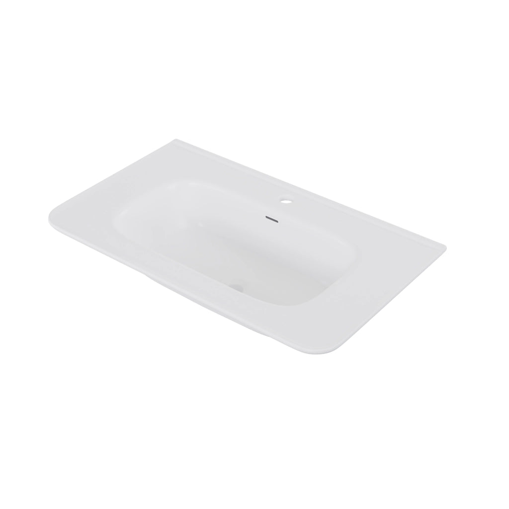 Mobile sottolavabo sospeso con lavabo integrato ¨C Minimal ¨C Bianco 80.5x47.5x51cm cassetti LED