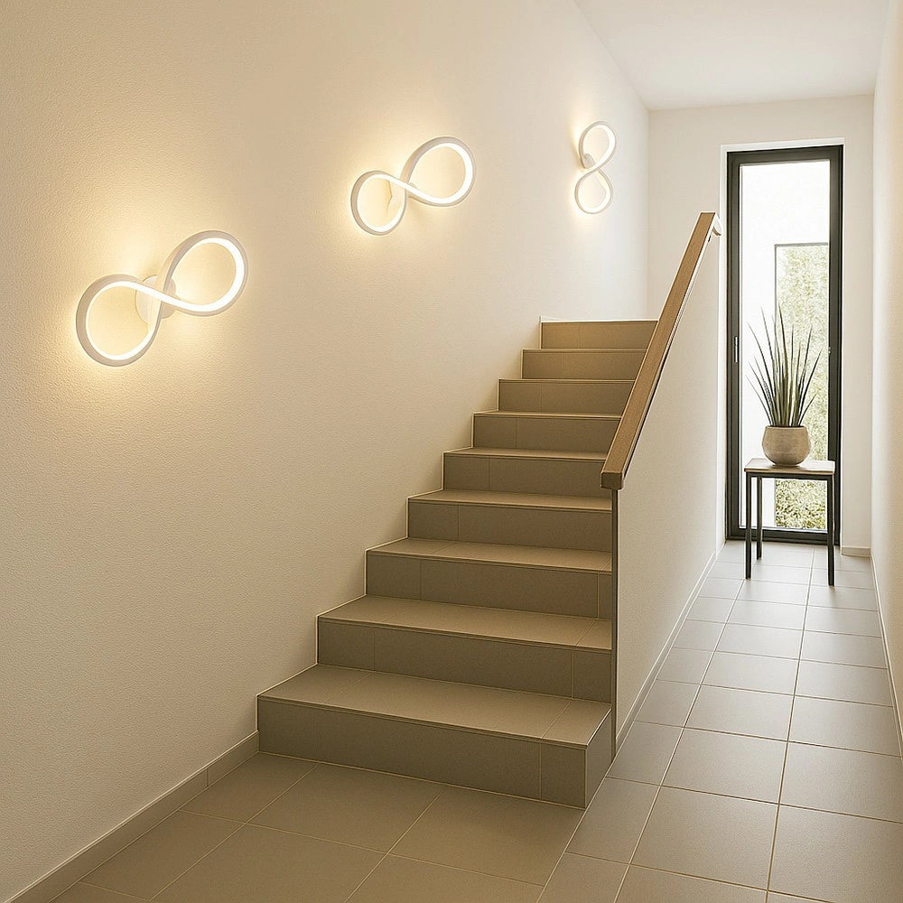 Trade Shop - Applique A Led Da Parete A Forma Di Infinito 10 W Tecnologia Cct Lampada Muro Aq33-b3c -