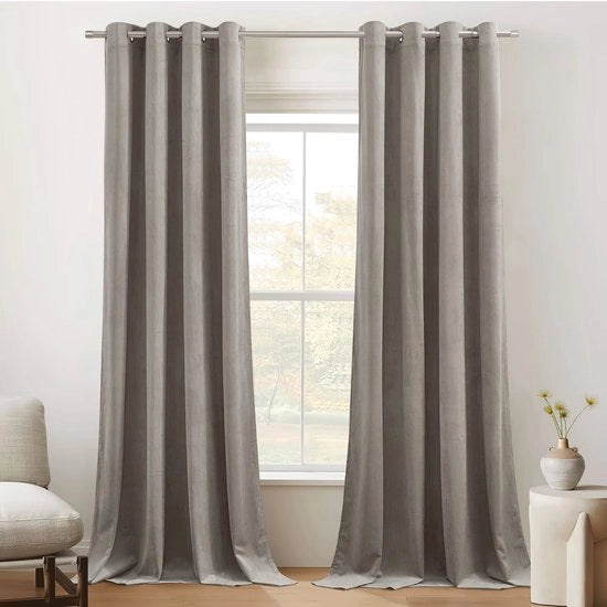 Tappeti di tenda oscuranti 300 g/m2 - Tende di velluto - 2 pezzi - 132x240cm - Con nodi - Per salone/camera da letto - Tende oscuranti