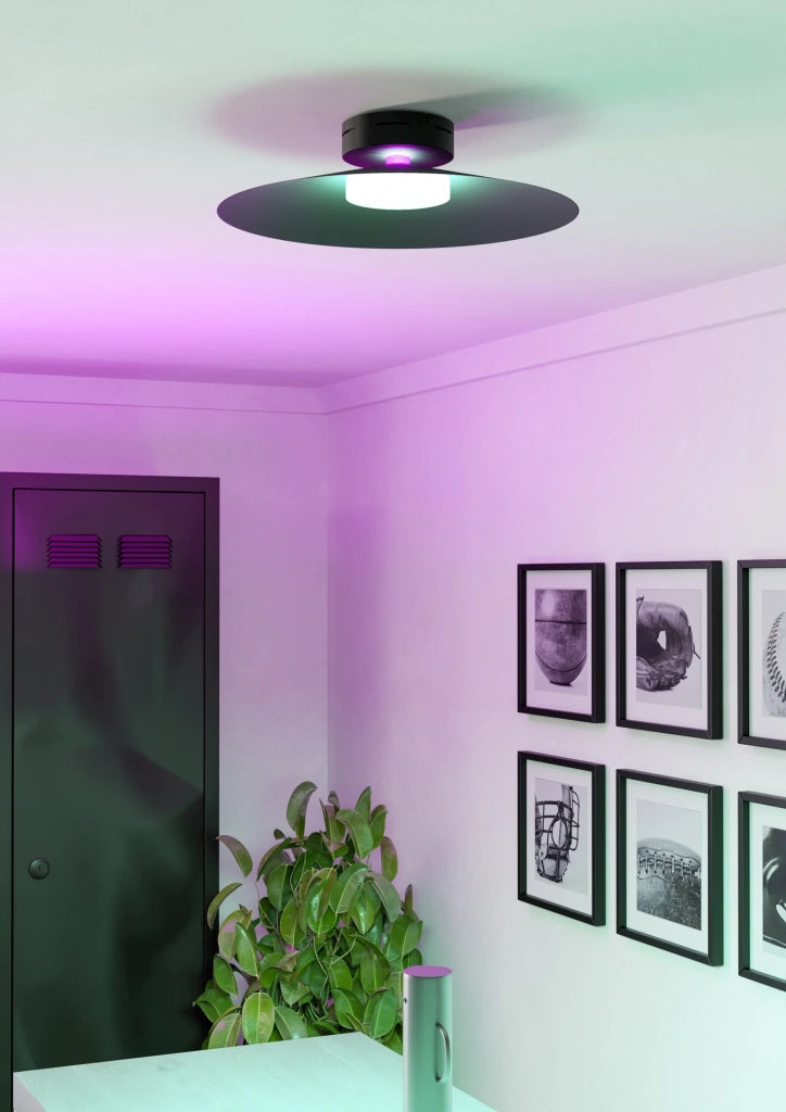 Plafoniera Industrial Minimal Conomavilla-Z Acciaio Nero Led 15,5W 2000Lm Ip20