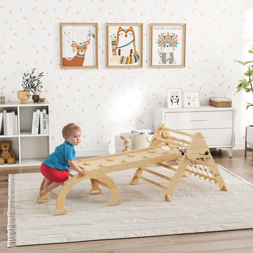 Casa gioco bambini con scivolo e scala ¨C zephmum ¨C legno naturale