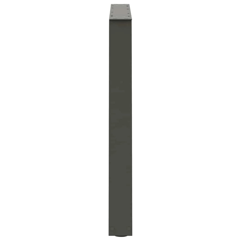 Set di 3 gambe per tavolo da pranzo a forma di V 100 x 72-73 cm stabilità rinforzata design moderno in acciaio antracite 02_0056886