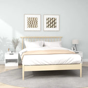 Comodini 2 pz-Set di 2 Tavolino da notte Bianchi in Legno Multistrato 194430