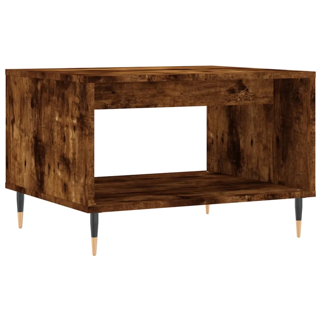 Tavolino da Salotto Rovere Fumo 60x50x40 cm Legno Multistrato 829249
