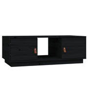 Tavolino da salotto | Tavolino da caff¨¨ | Tavolino da Soggiorno Nero 100x50x35 cm Legno Massello di Pino