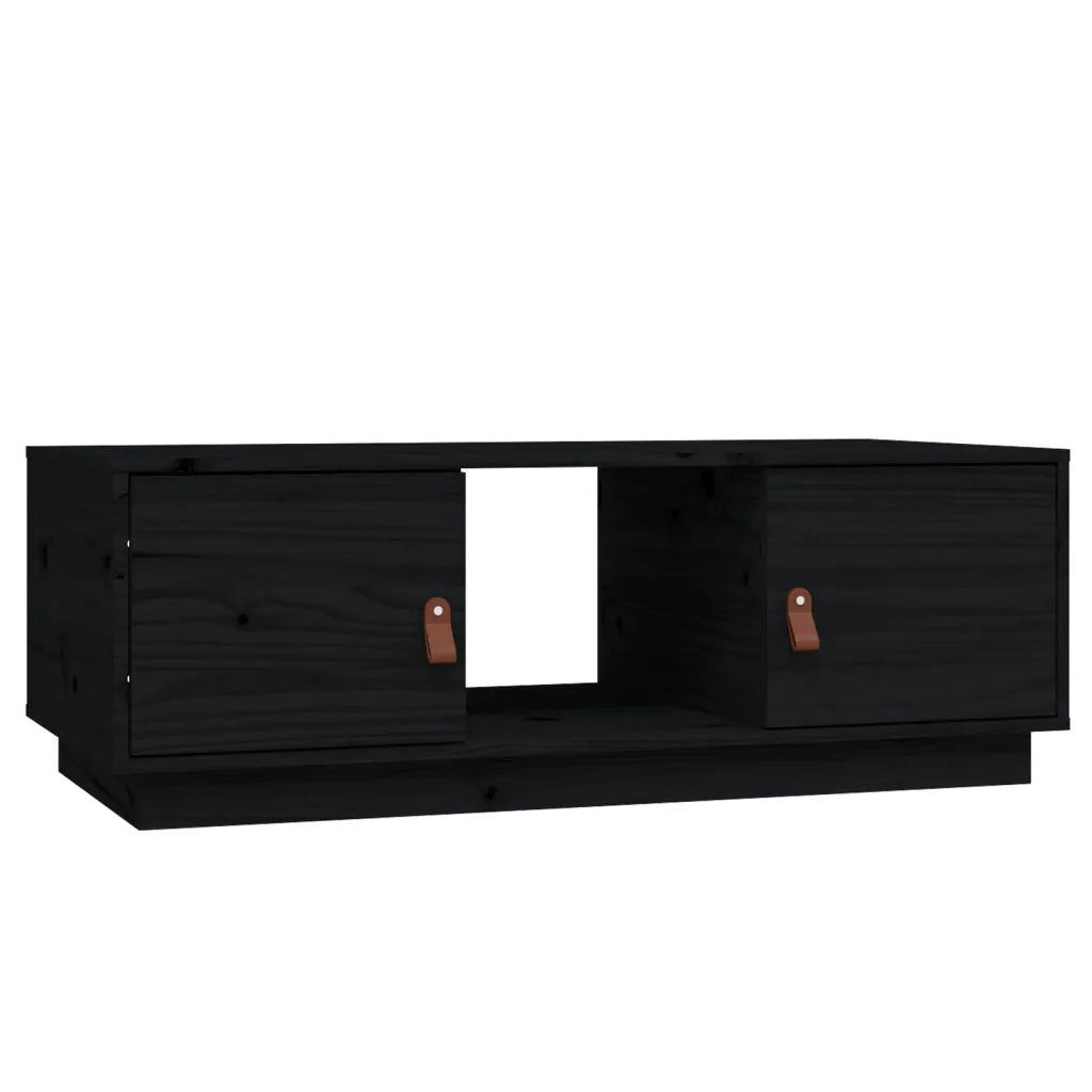 Tavolino da salotto | Tavolino da caff¨¨ | Tavolino da Soggiorno Nero 100x50x35 cm Legno Massello di Pino