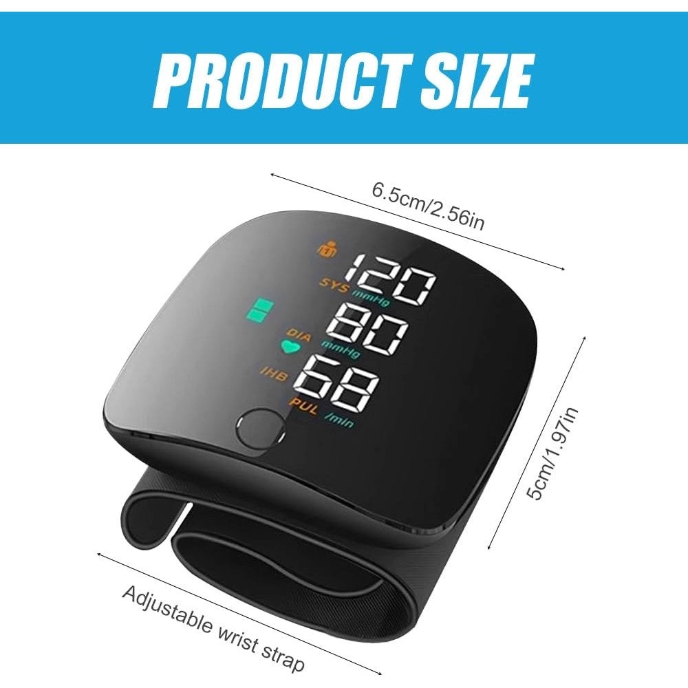 Trade Shop - Misuratore Di Pressione Sanguigna Da Polso Con Schermo Monitor Lcd Automatico Regolabile -