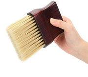 Spazzola per peli facciali professionale - manubrio ergonomico - setole di seta morbida - leggero e compattato - facile da pulire