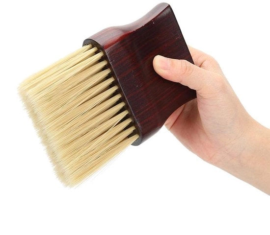 Spazzola per peli facciali professionale - manubrio ergonomico - setole di seta morbida - leggero e compattato - facile da pulire