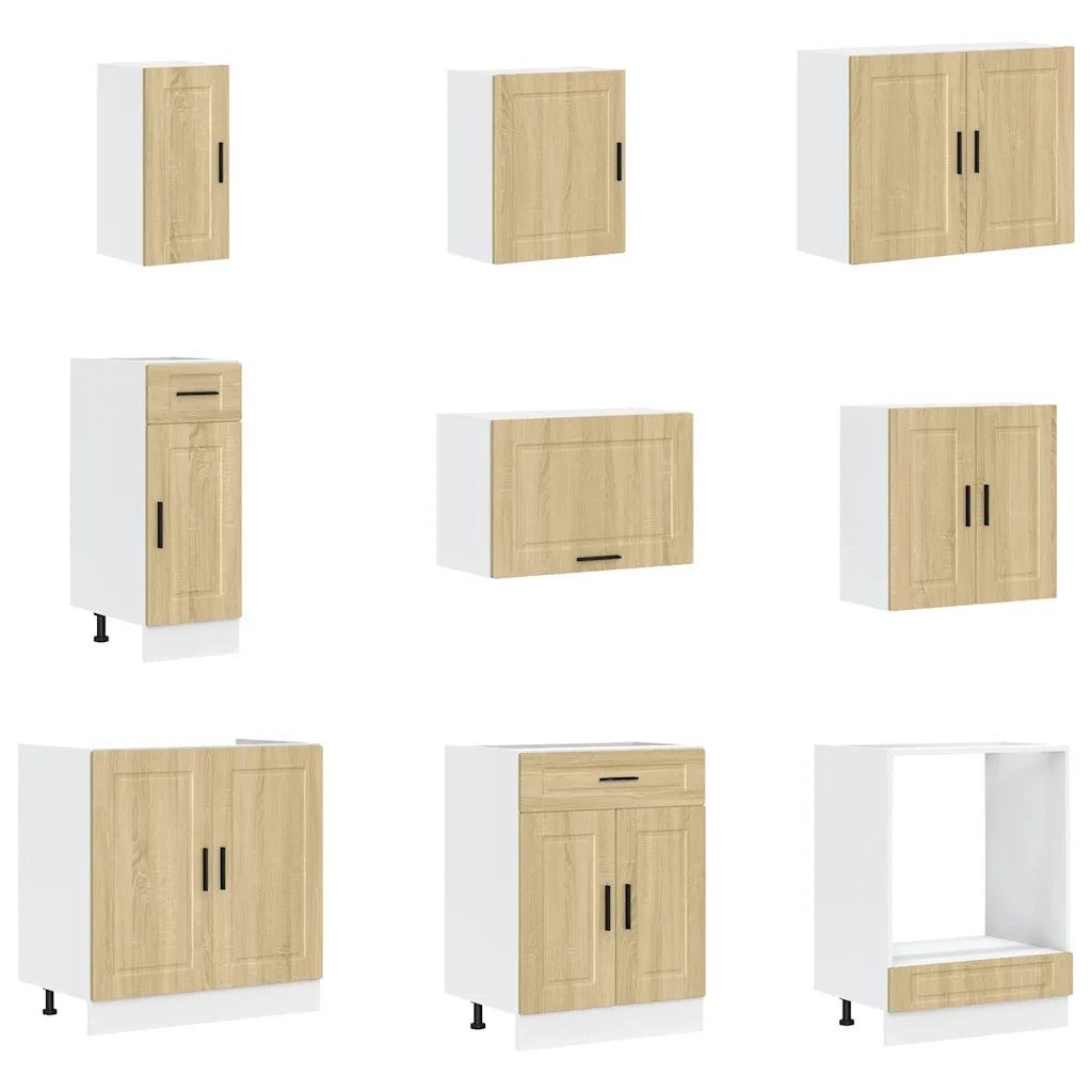 Set Mobili da Cucina 14 pz Porto Rovere Sonoma in Truciolato