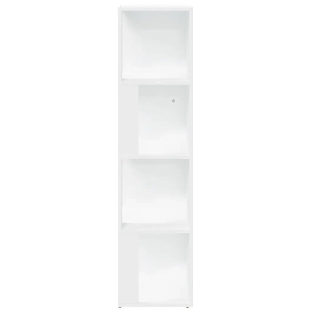 Mobile angolare compatto bianco contenitore 33 x 33 x 132 cm design elegante per soggiorno/camera da letto legno bianco 02_0047972