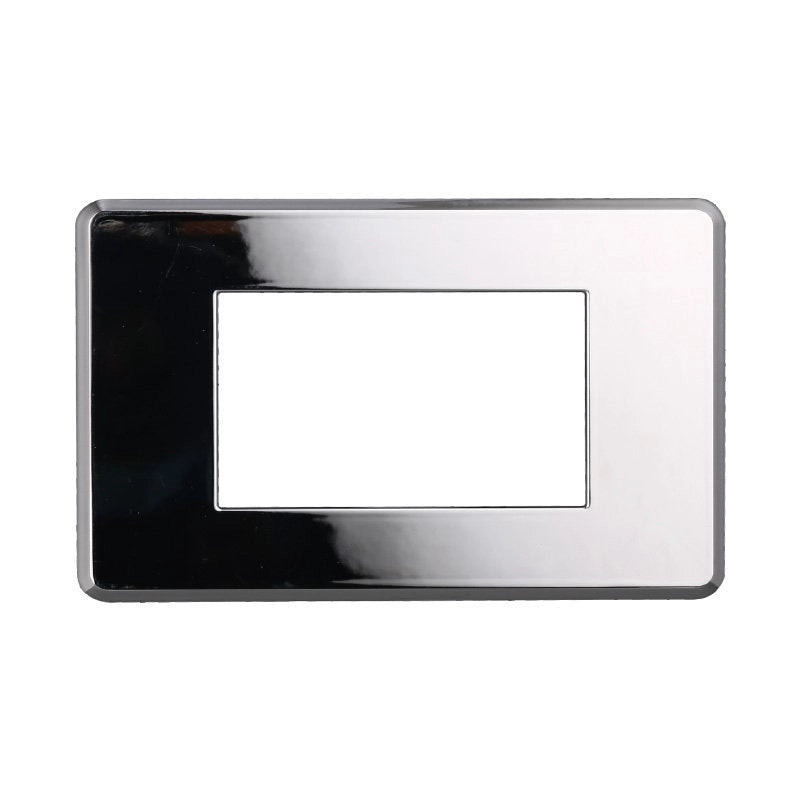 Placca Slim Sottile 4P Serie Moon Colore Cromato Lucido Compatibile Con Bticino Axolute Air