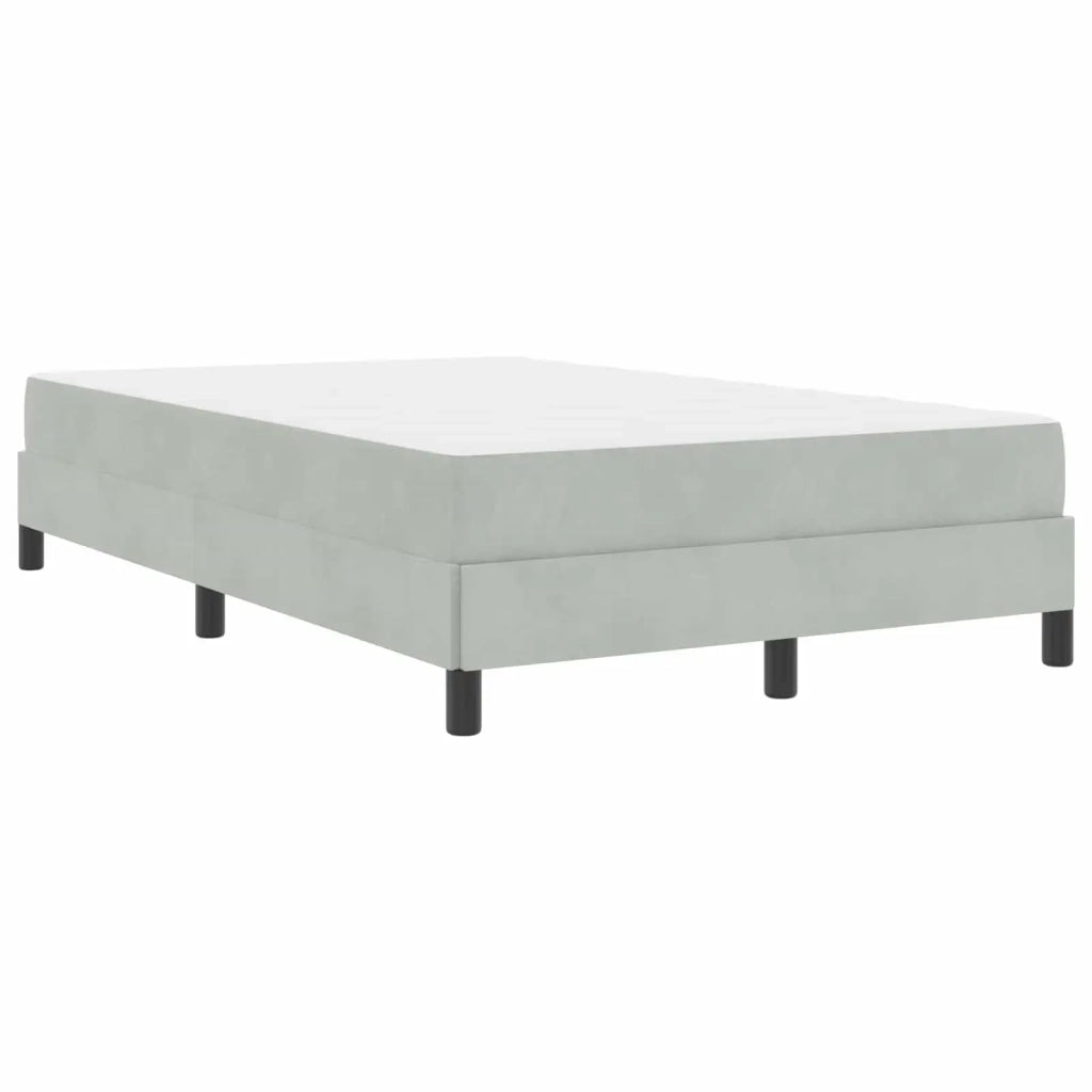 Letto a molle con materasso Grigio chiaro 120 x 200 cm Tessuto 3398683