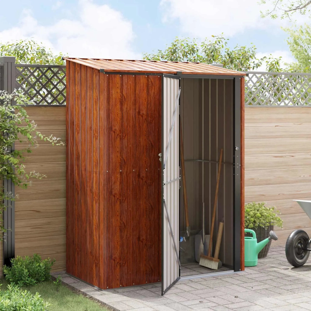 Casette da giardino Marrone 153,5 x 86 x 200 cm Metallo 42011300