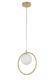 Lampada sospensione oro Aqua sfera vetro G9 12W Sigma