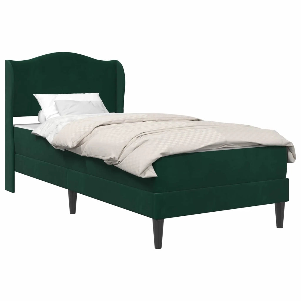 Struttura del letto-Giroletto Verde Scuro 100 x 200 cm Velluto 676774